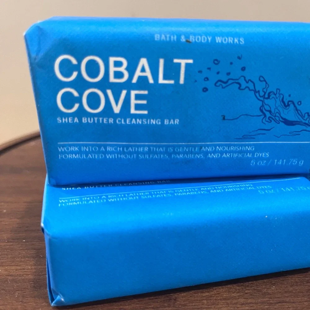 Bath & Body Works Cobalt Cove Shea Butter Cleansing Bar Soap 5oz Set of 3 New‎